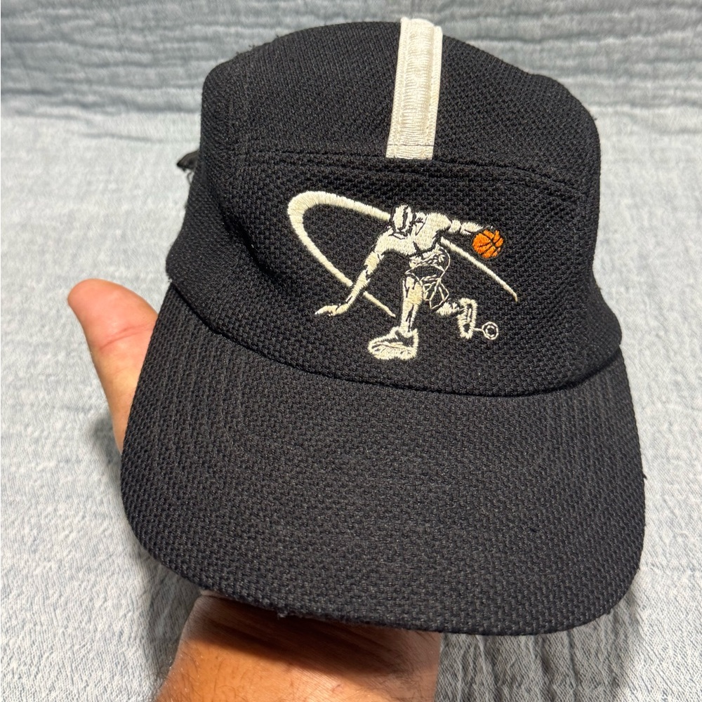 Vintage And 1 Basketball 5 Panel‎ Hat Youth Cap Black Buckle Clip Back Retro